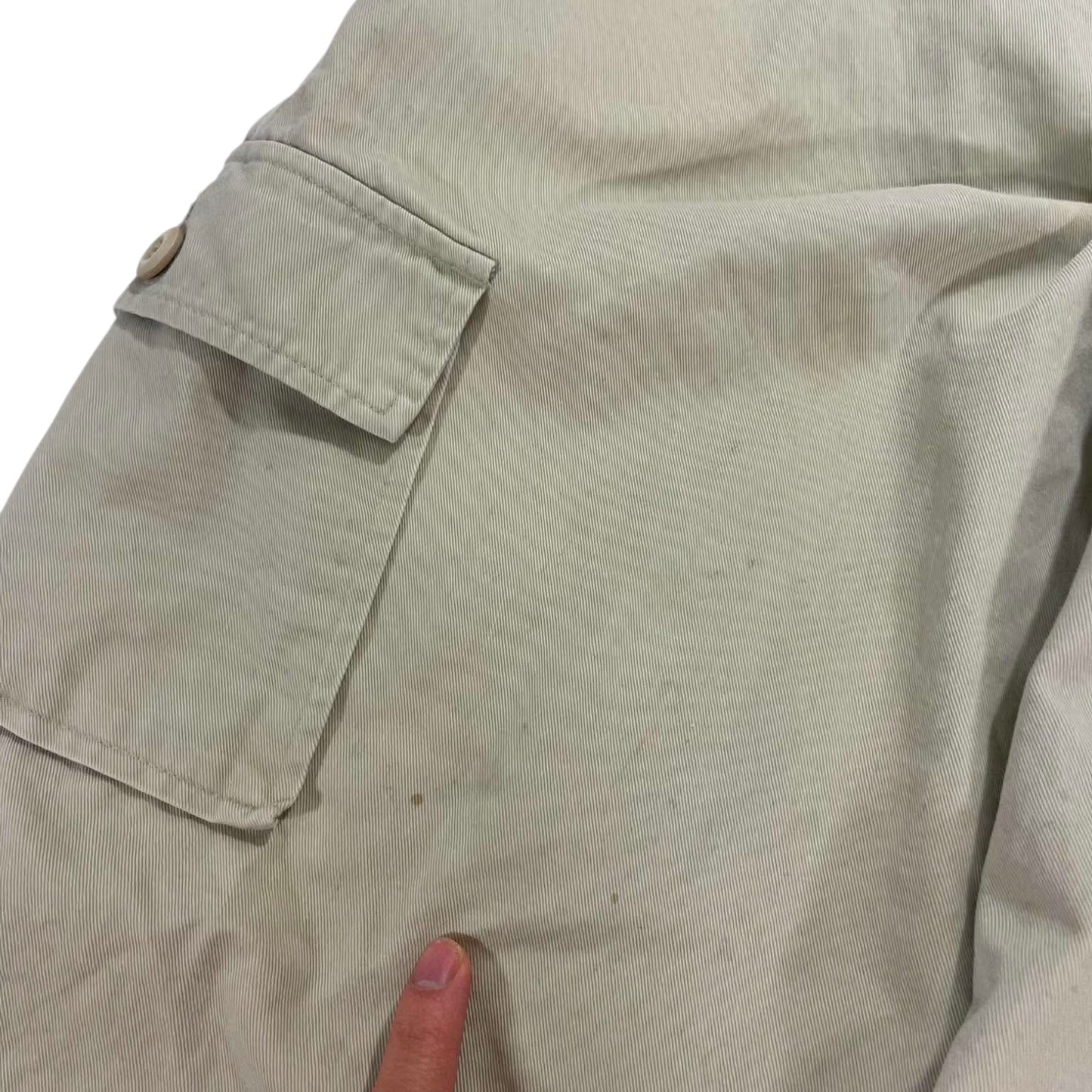THE BLUE DENIM CO. KHAKI CARGO WIDE LEG PANTS (34)