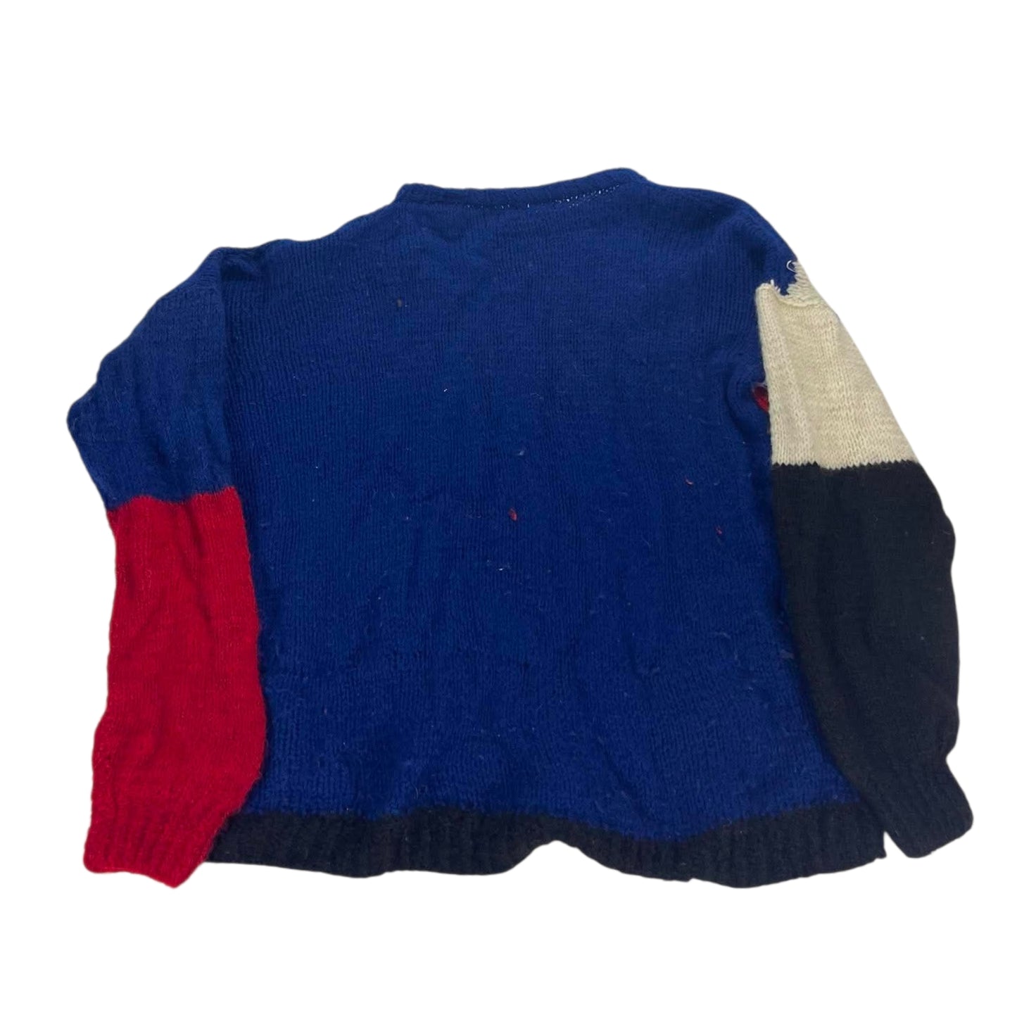 90S RED AND BLUE STRIPED SWEATER (M)