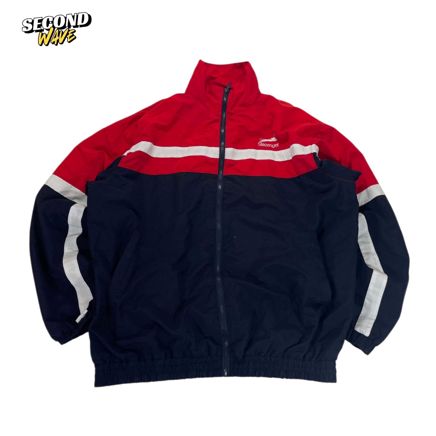 VINTAGE SLAZENGER RED & BLUE WINDBREAKER (M)