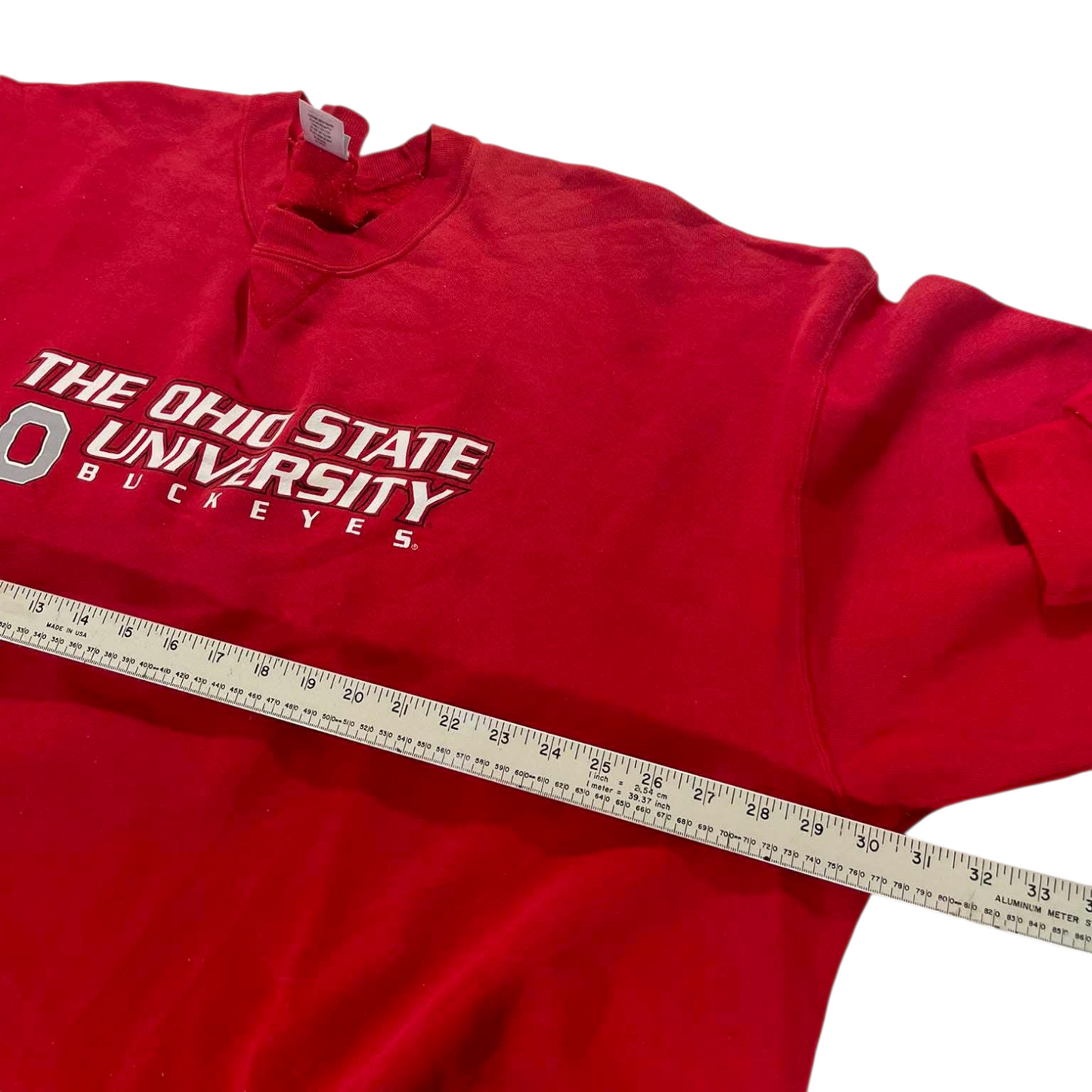 VINTAGE OHIO STATE BUCKEYES RED CREWNECK (BEST FIT XXL - XXXL)