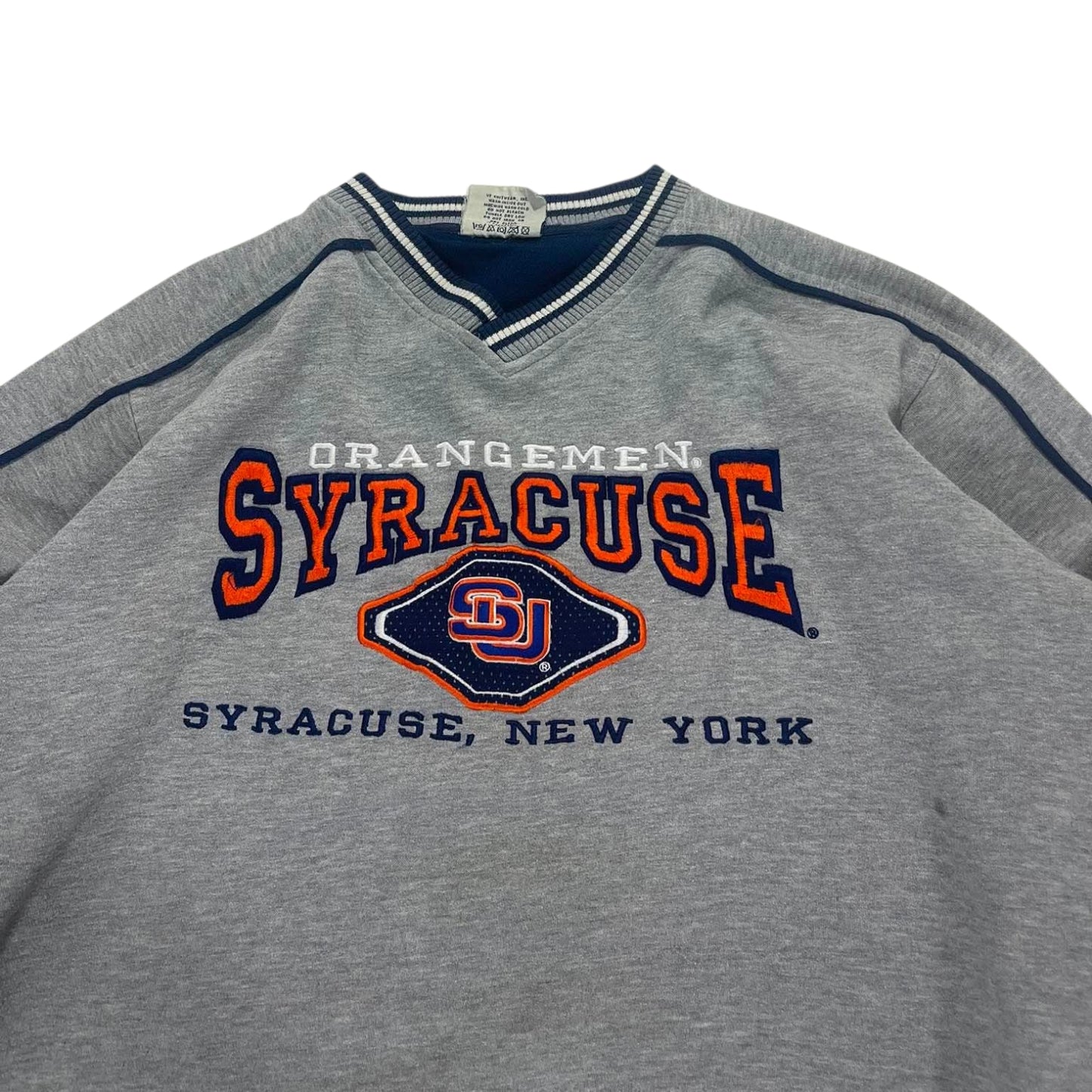 VINTAGE EMBROIDERED LEE SPORT SYRACUSE UNIVERSITY GREY CREWNECK (L)