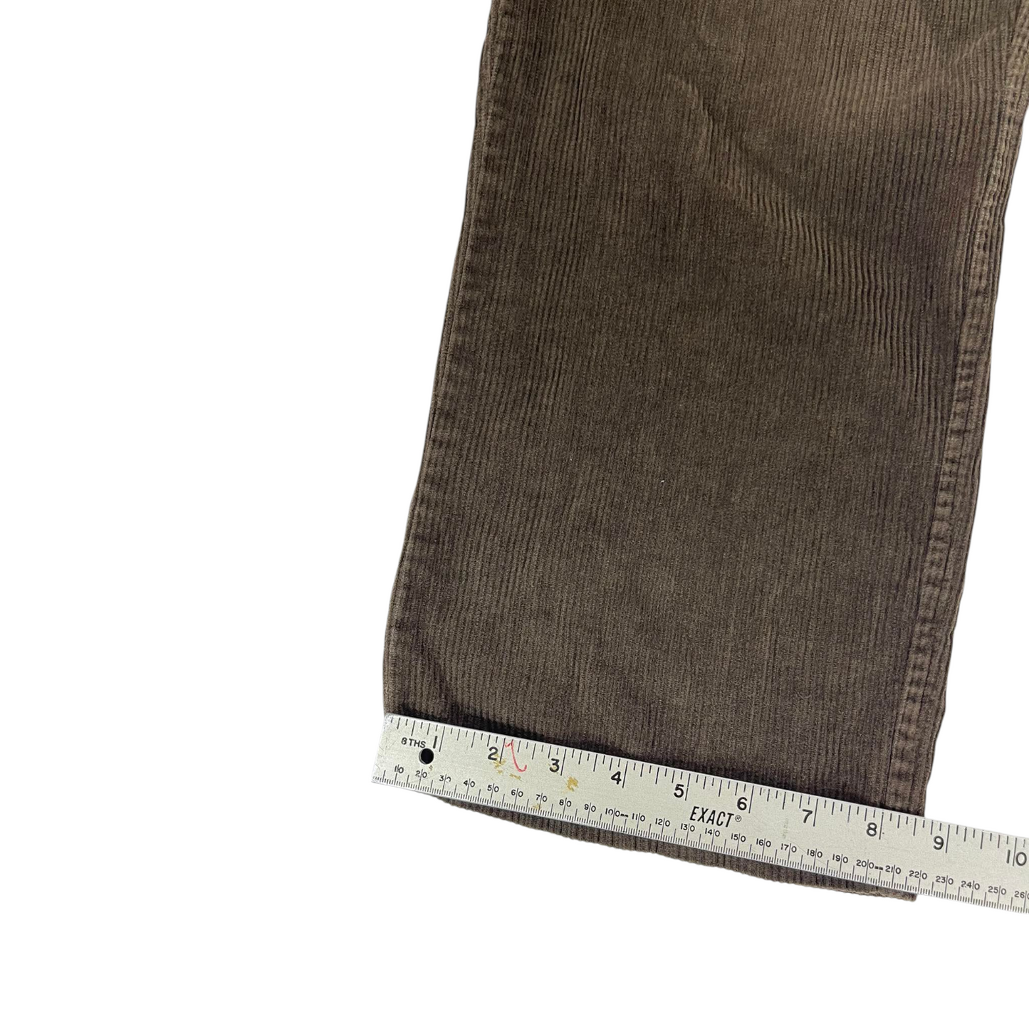 VINTAGE CHISEL BROWN CORDUROY TROUSERS WITH A RELAXED FIT (34)