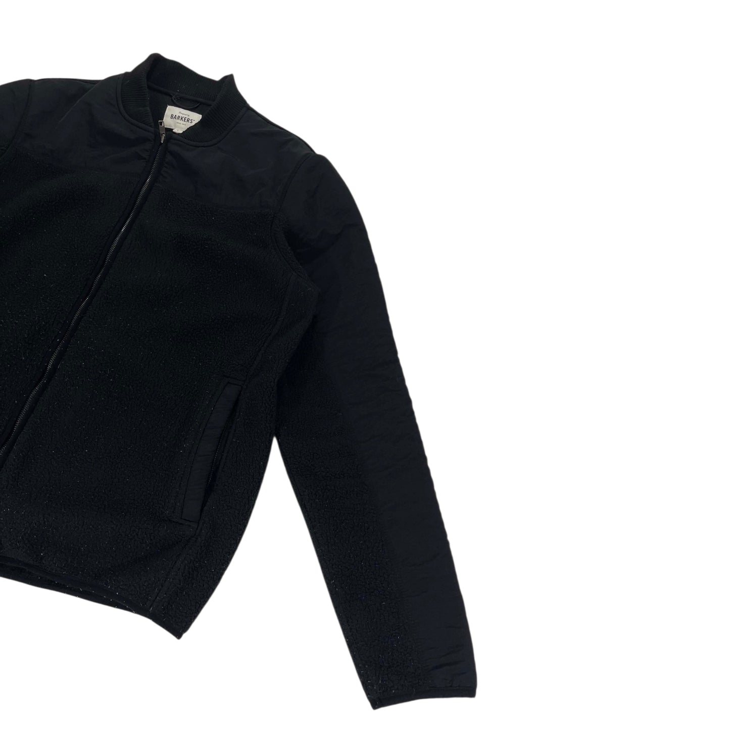 BARKERS BLACK FLEECE BOMBER JACKET (L)