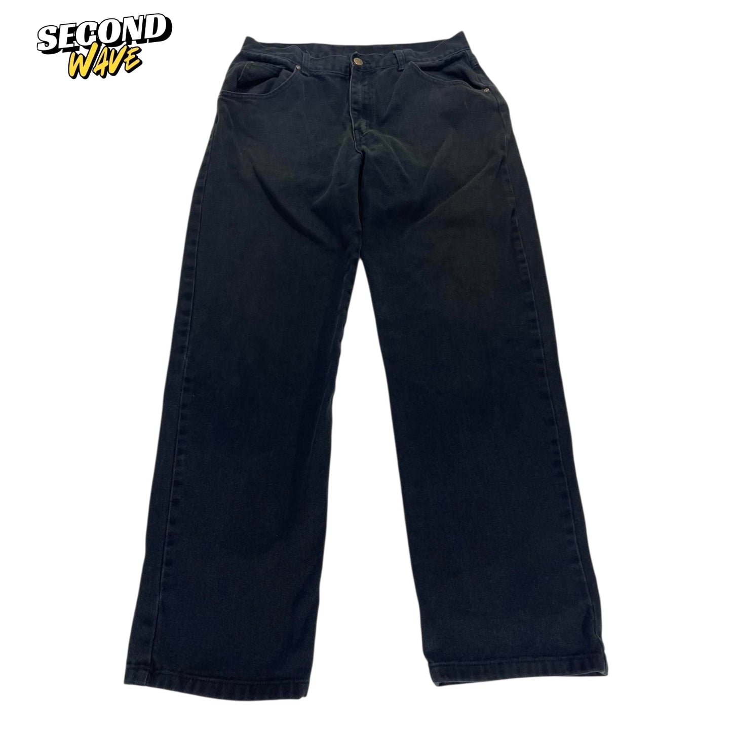 VINTAGE TUCK BLACK JEANS (32)