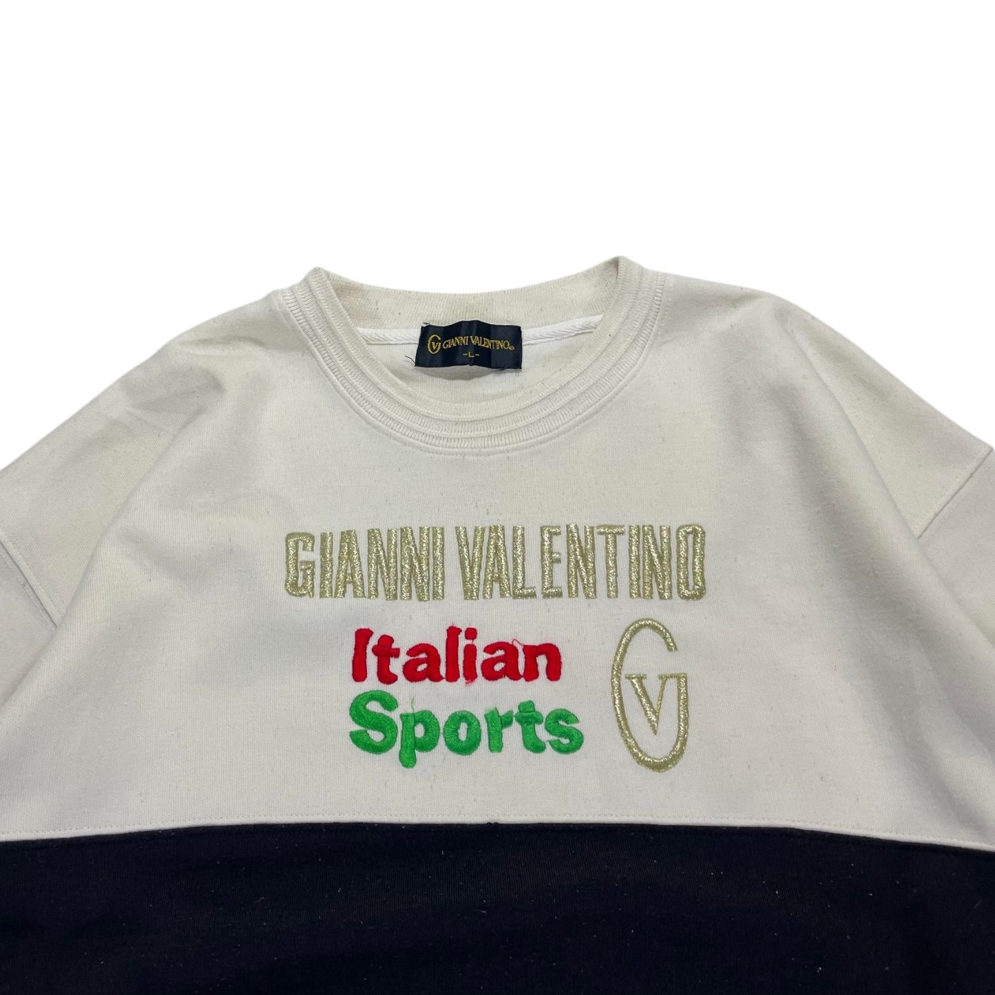 VINTAGE GIANNI VALENTINO WHITE CREWNECK (L)