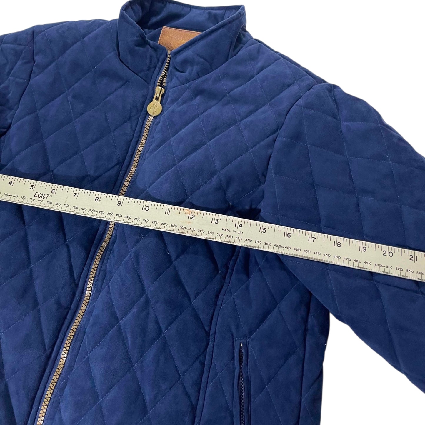 VINTAGE OUTBACK NAVY BLUE QUILTED JACKET (M)