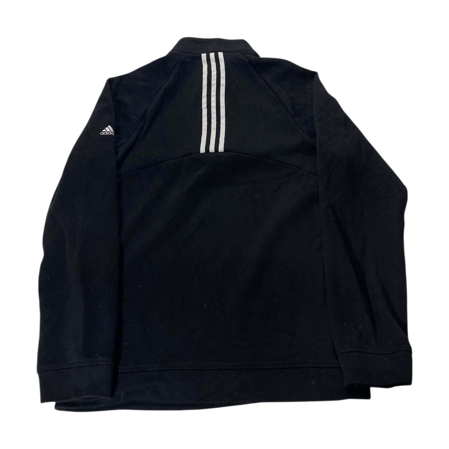 ADIDAS BLACK QUARTER ZIP SWEATSHIRT (L)