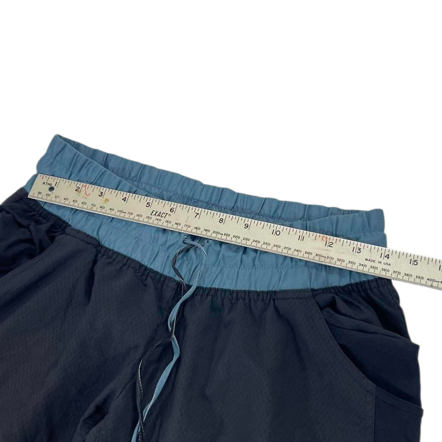 VINTAGE NIKE BLACK & BLUE TRACK PANTS ¹ (L-XL)