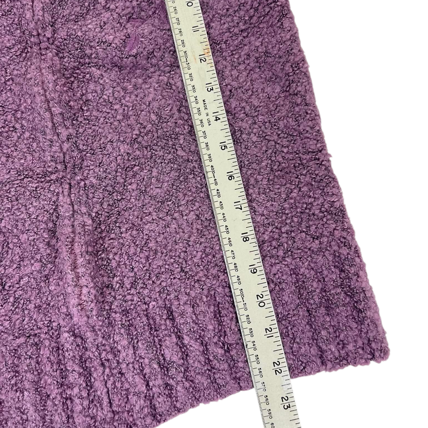 MILLERS PURPLE FLEECE QUARTER ZIP WITH EMBROIDERED LEAVES AND BOW (M)