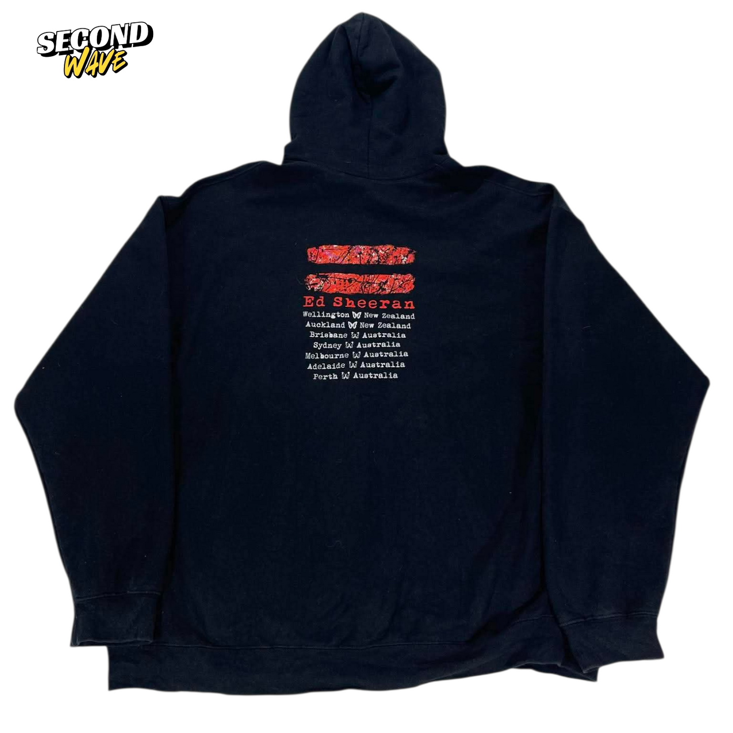 ED SHEERAN BLACK TOUR HOODIE (L-XL)
