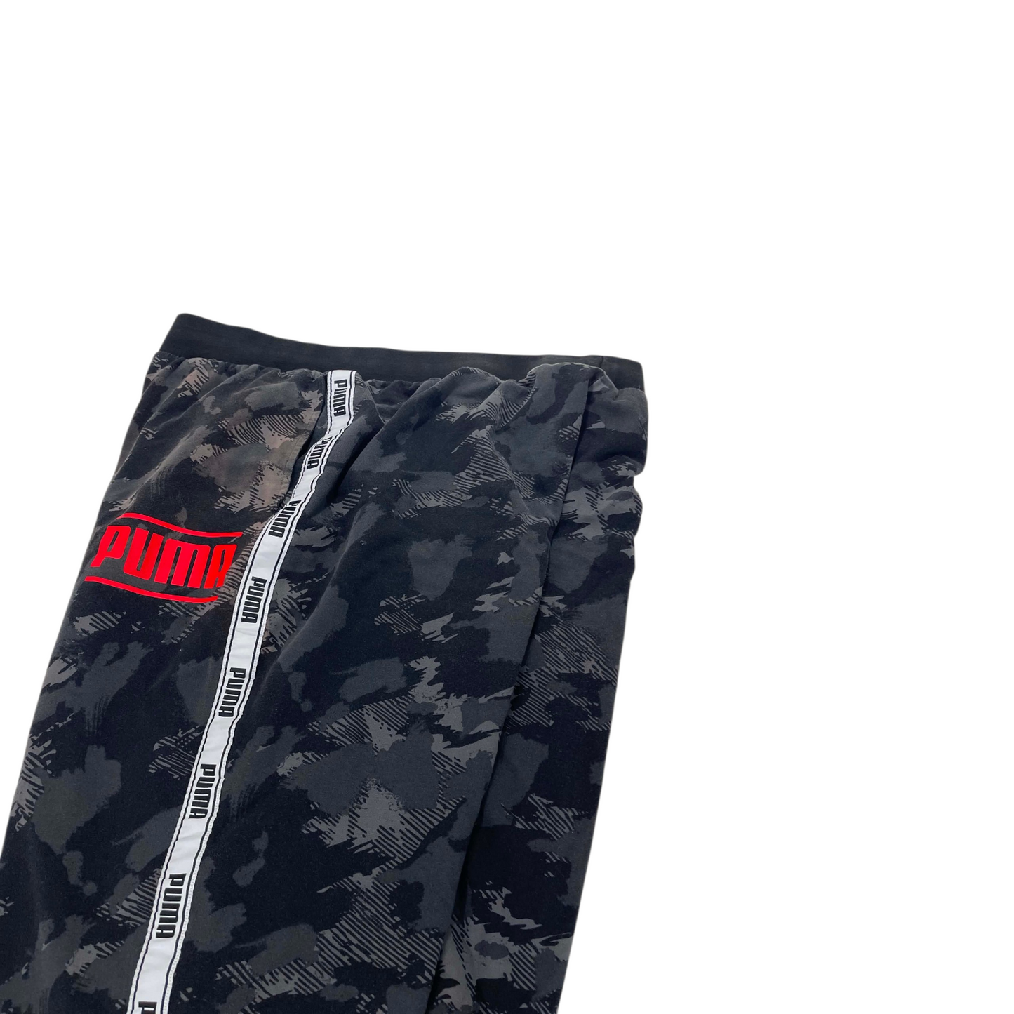 PUMA BLACK & GRAY CAMOUFLAGE SWEATPANTS (XL)