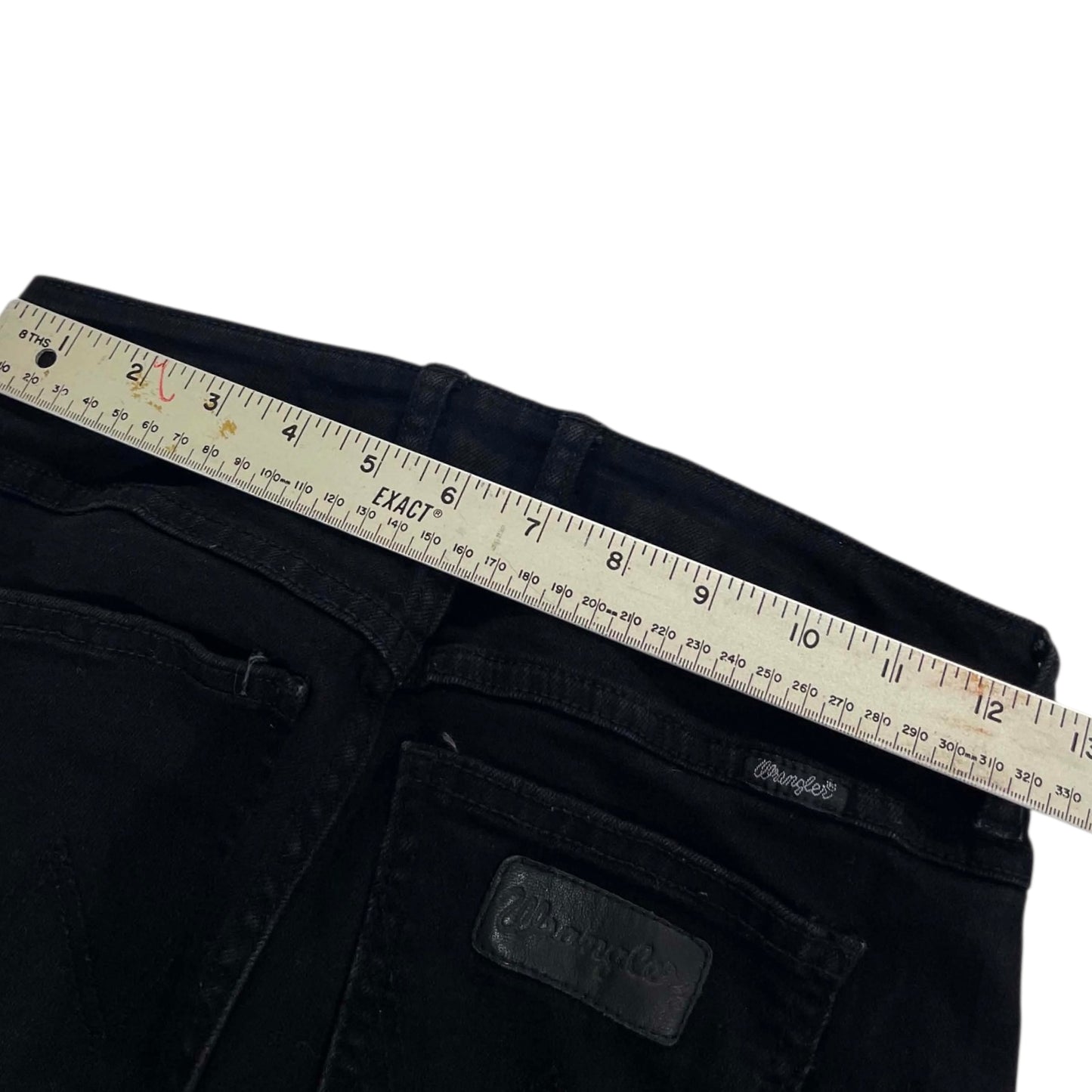 WRANGLER MID RISE BLACK JEANS (UK10)