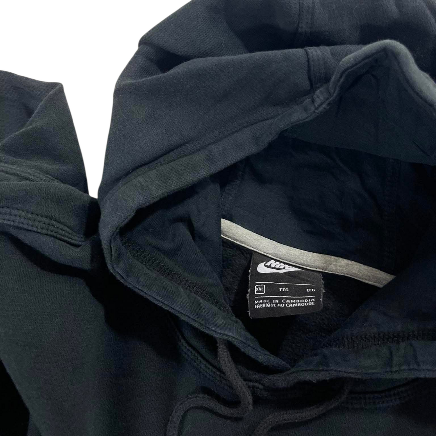 NIKE BLACK HOODIE (BEST FIT L - XL)
