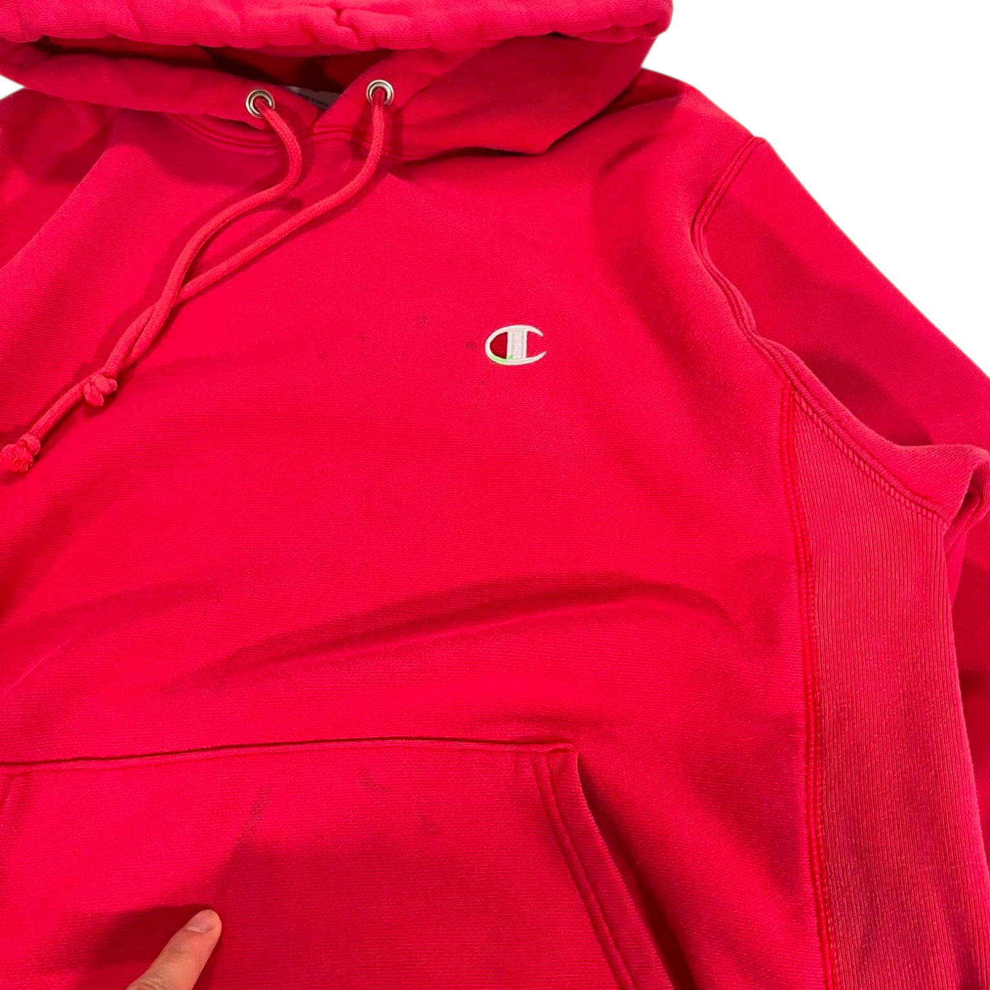 CHAMPION RED HOODIE (M)