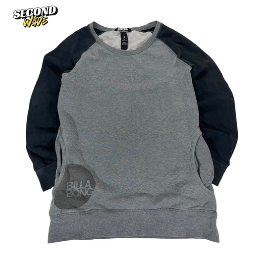 BILLABONG GREY LONG SLEEVE TOP (L)