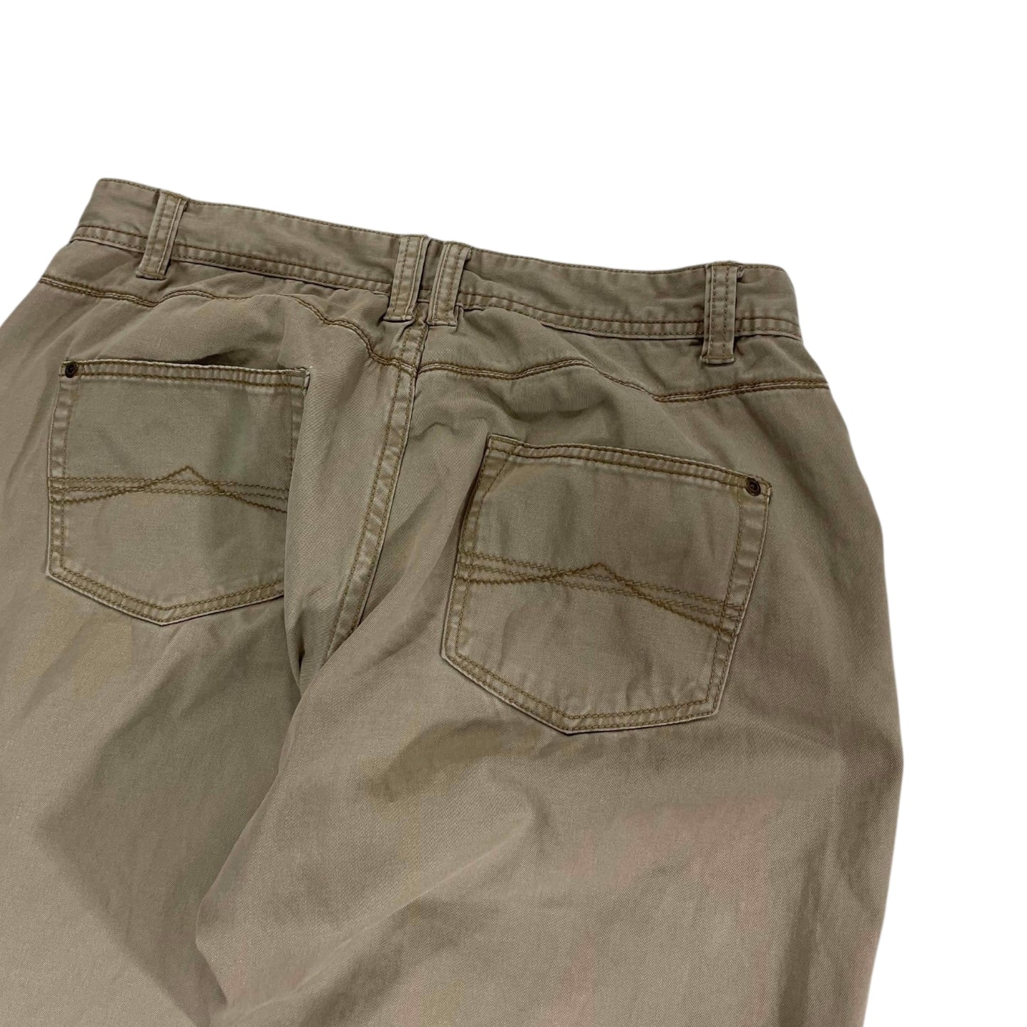 VINTAGE PILGRIM KHAKI WIDE LEG TROUSERS (32)