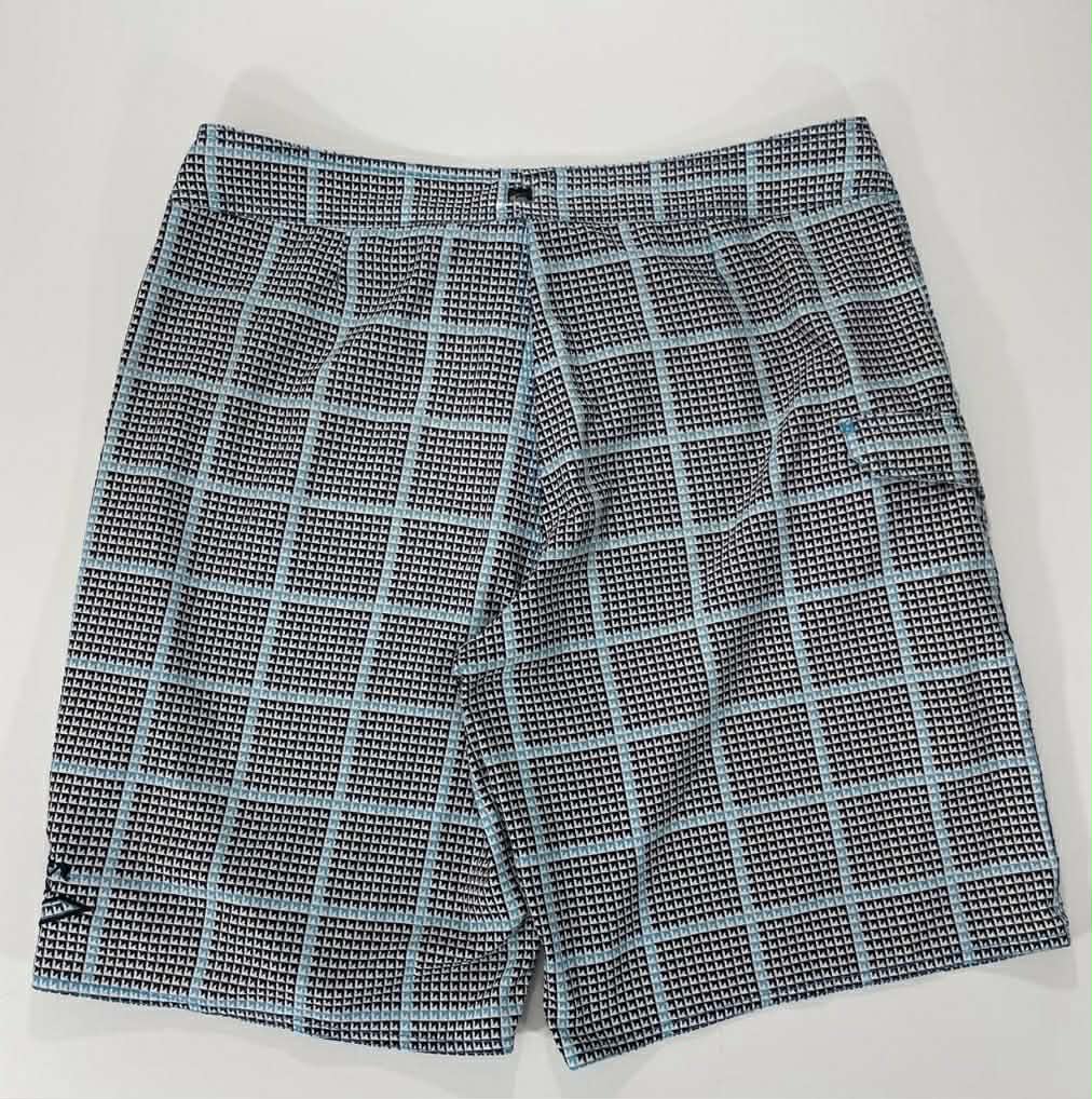 Y2K QUIKSILVER BLUE & BLACK BOARD SHORTS (34)