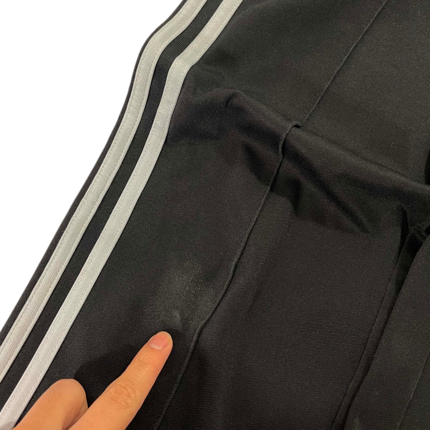 ADIDAS BLACK TRACK PANTS (M)