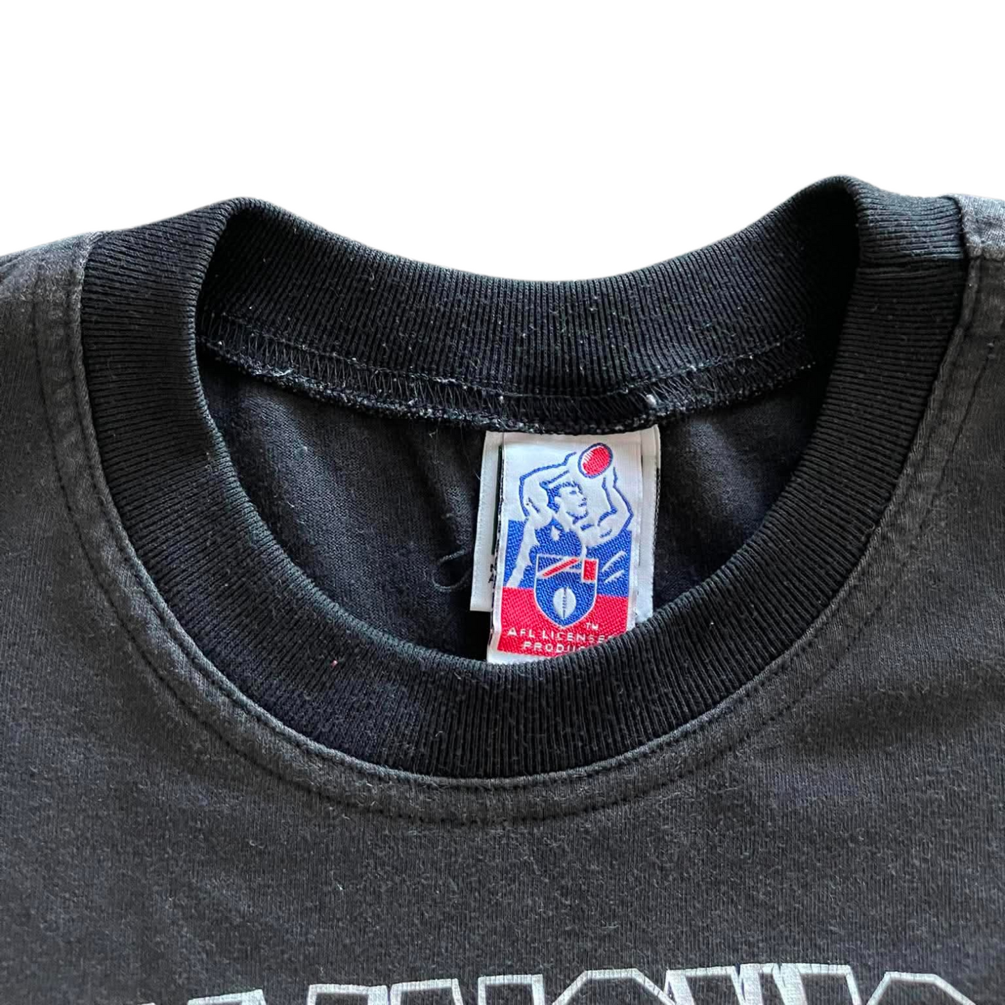 VINTAGE COLLINGWOOD FOOTBALL CLUB BLACK T-SHIRT (XXL)