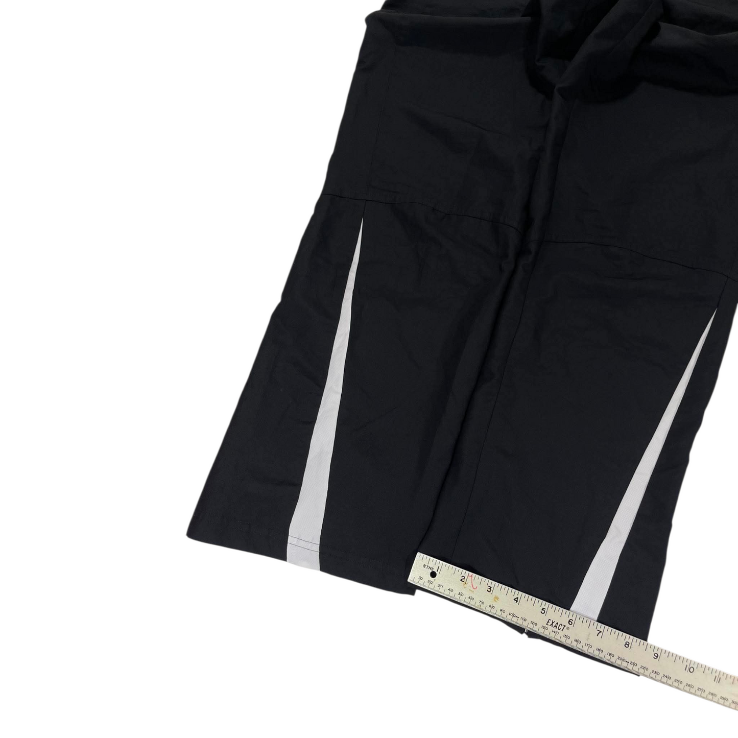 ADIDAS BLACK TRACK PANTS WITH WHITE STRIPES (S)