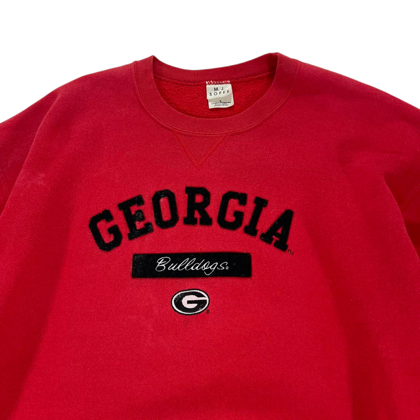 90S GEORGIA BULLDOGS RED CREWNECK SWEATSHIRT (M-L)