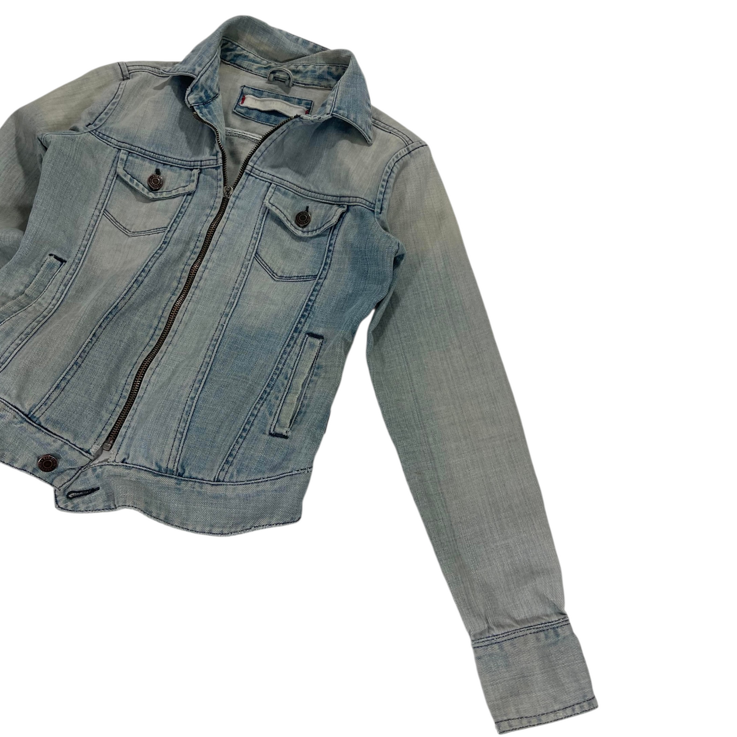 TRASHED HSK BLUE DENIM JACKET (XS)