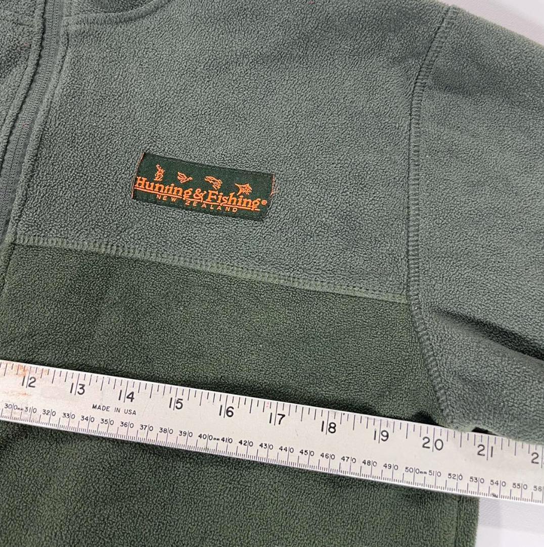 HUNTING & FISHING GREEN QUARTER ZIP FLEECE (M)
