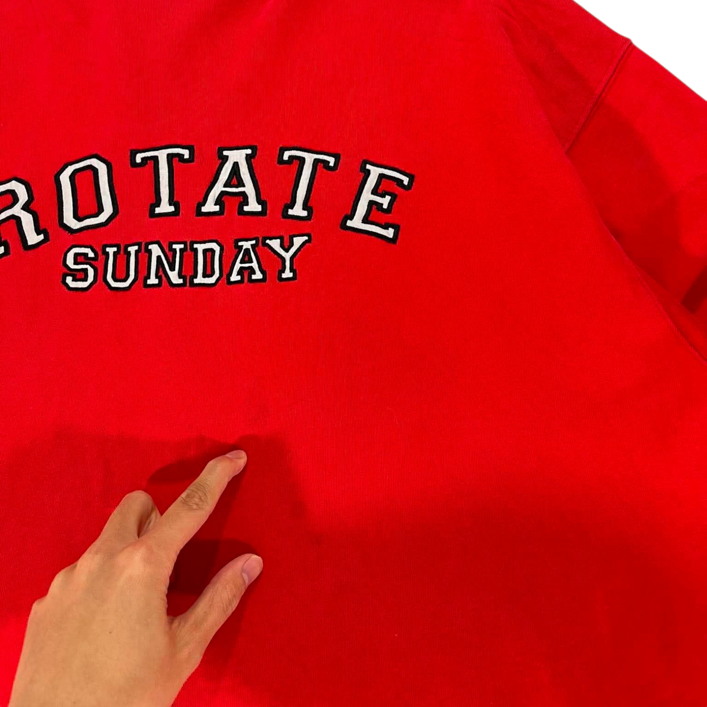 ROTARY RED SWEATSHIRT WITH EMBROIDERED LOGO (L)
