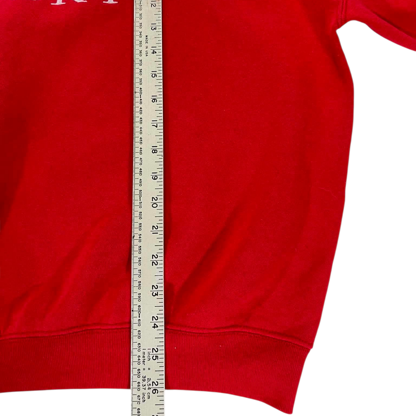 VINTAGE EMBROIDERED BL TOMMY HILFIGER RED CREWNECK SWEATSHIRT (M)