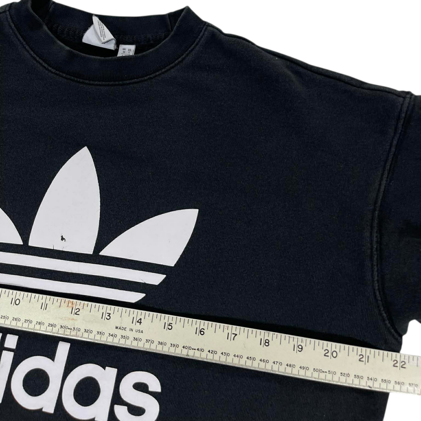 ADIDAS BLACK CREWNECK SWEATSHIRT (M)