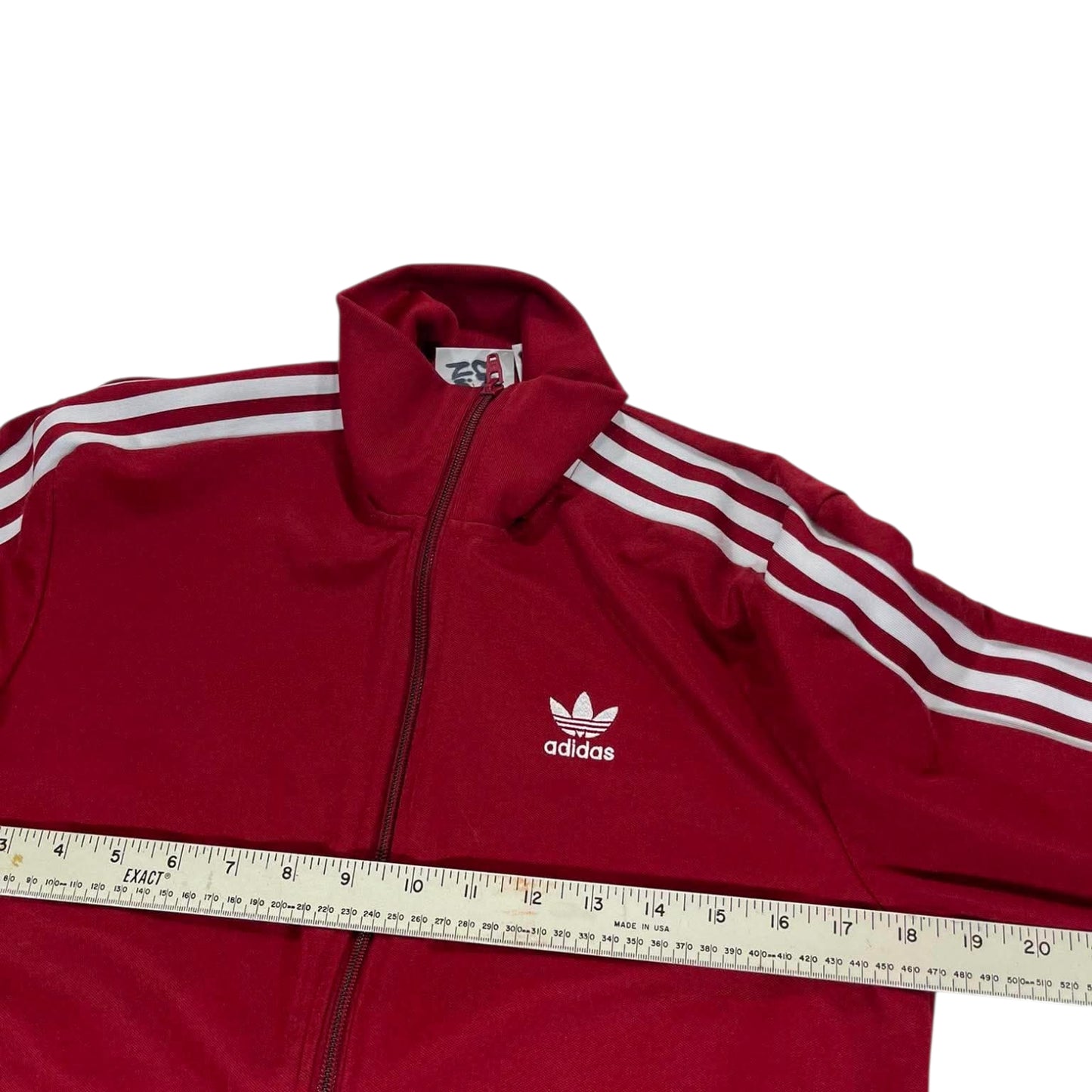 ADIDAS BURGUNDY TRACK JACKET (S)