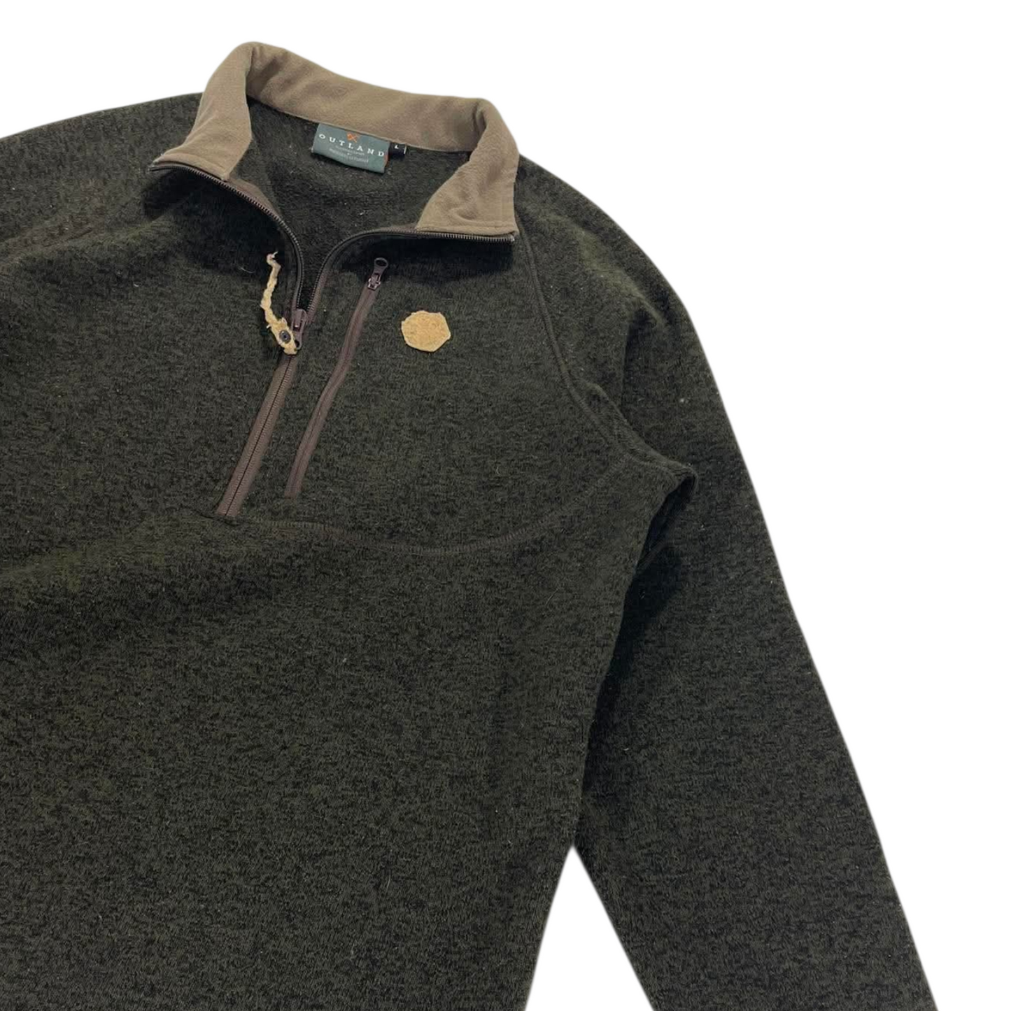 VINTAGE OUTLAND BROWN QUARTER ZIP (L)