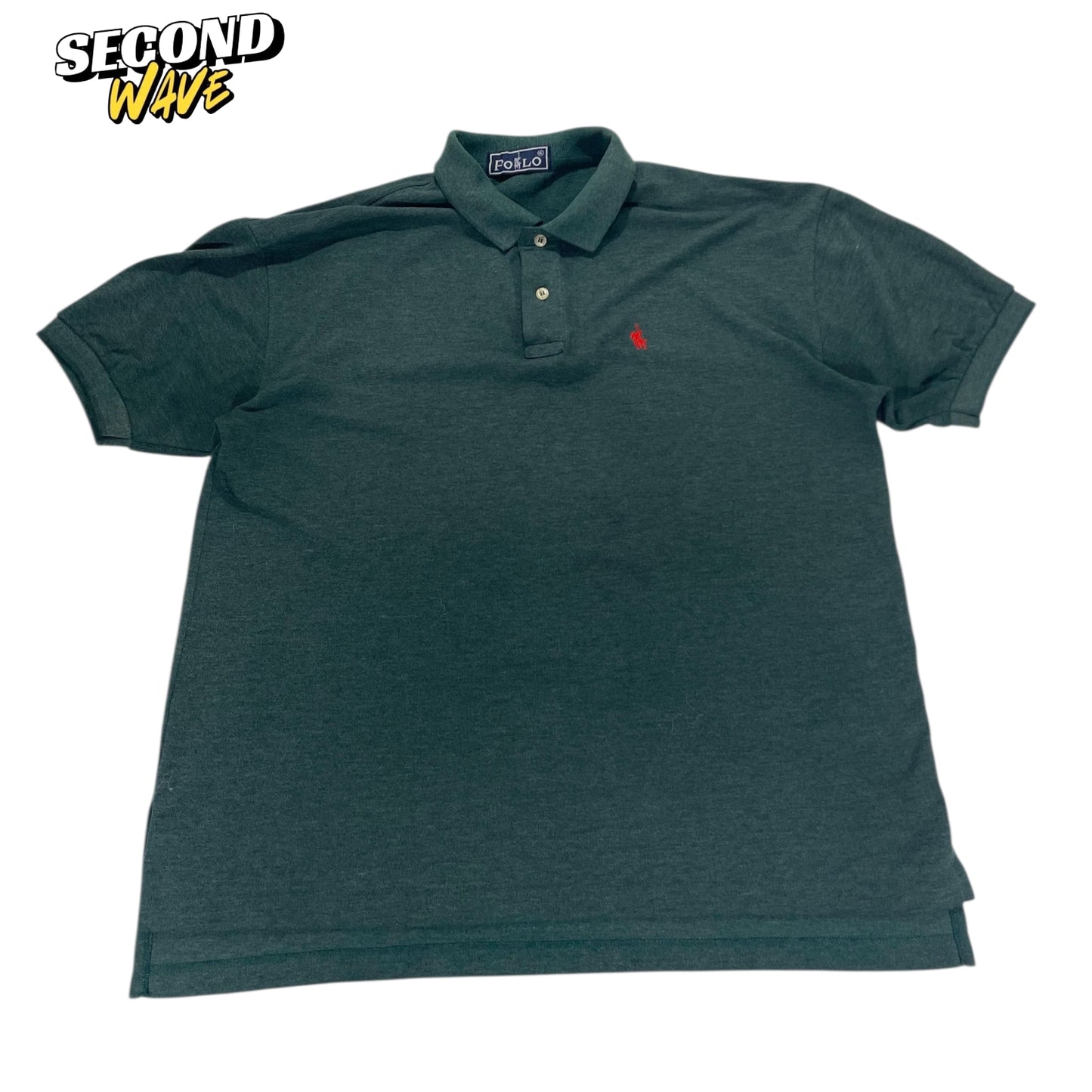 POLO RALPH LAUREN GREEN POLO SHIRT (XL)