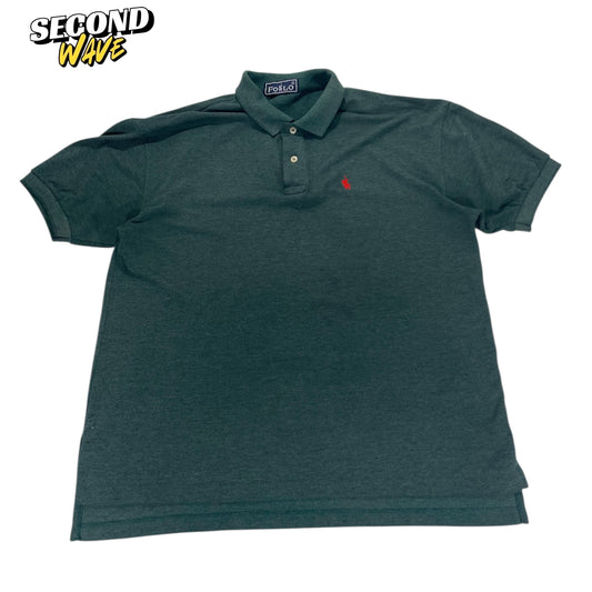 POLO RALPH LAUREN GREEN POLO SHIRT (XL)