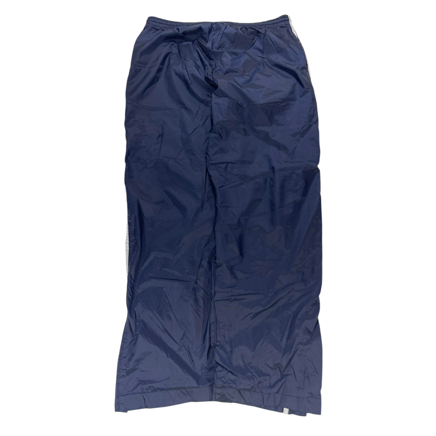 VINTAGE ADIDAS NAVY BLUE TRACK PANTS (L-XL)