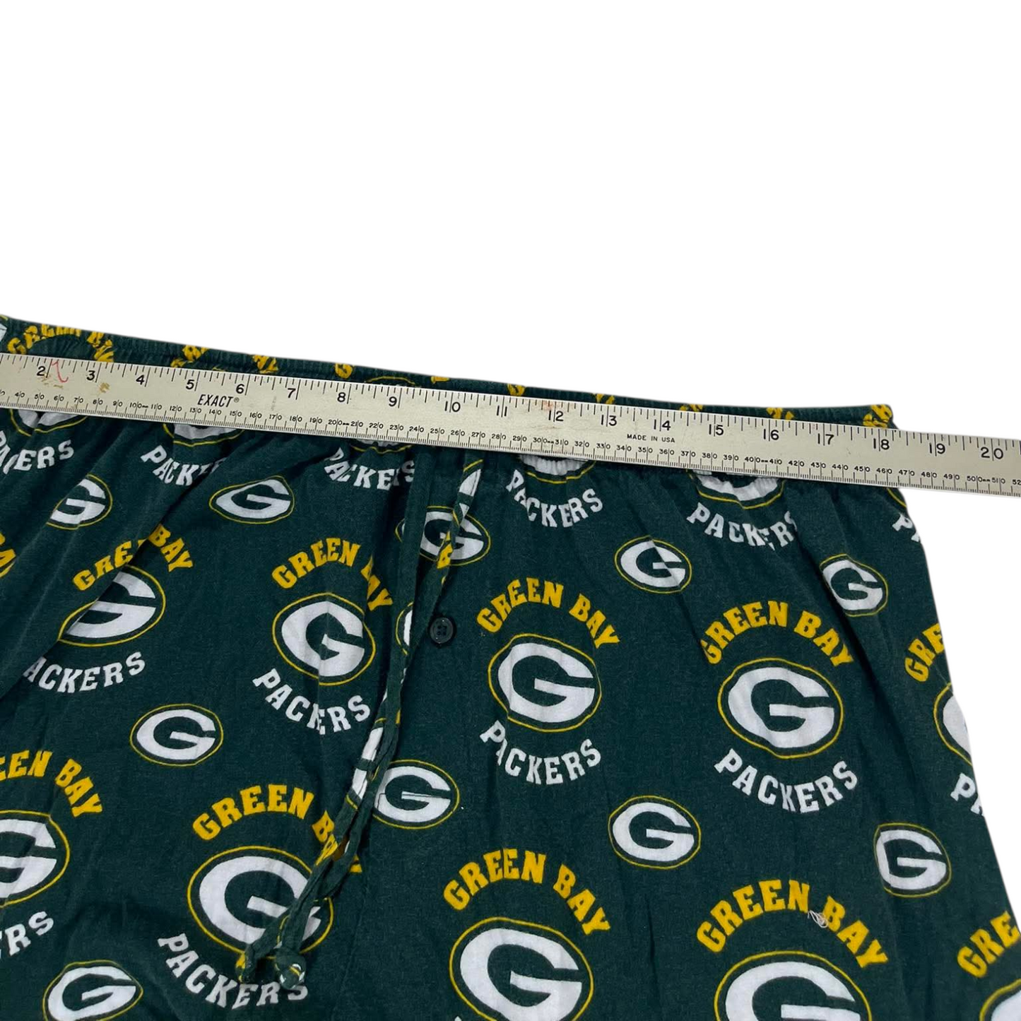 VINTAGE NFL GREEN BAY PACKERS GREEN PYJAMA BOTTOMS (XL)