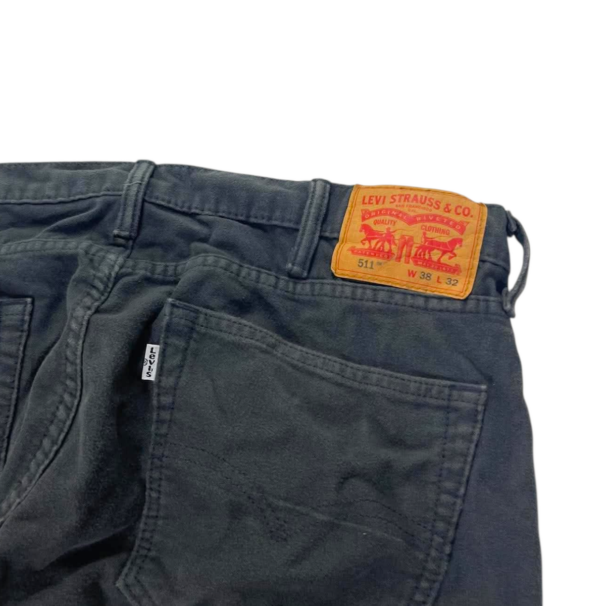 Y2K LEVI'S 505 BLACK BAGGY JEANS (38)