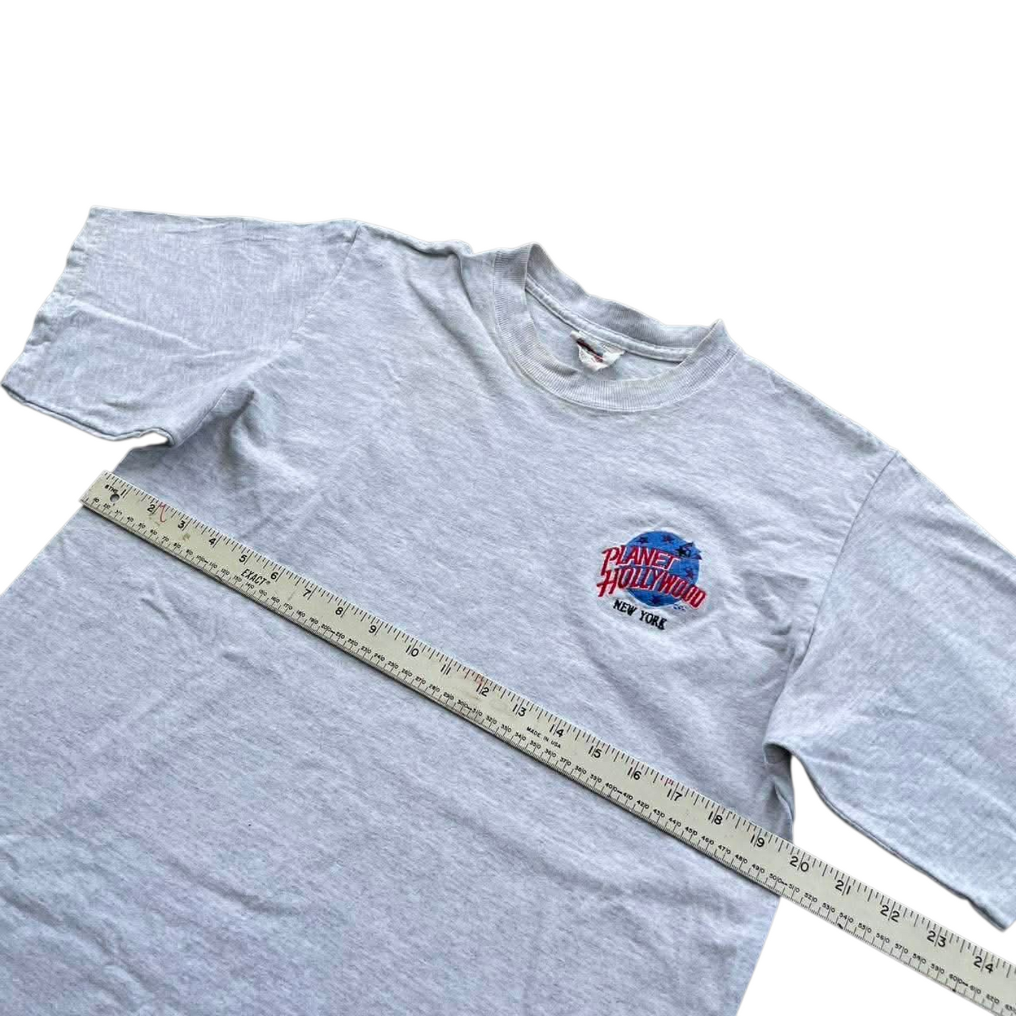 VINTAGE PLANET HOLLYWOOD NEW YORK GREY T-SHIRT (L)