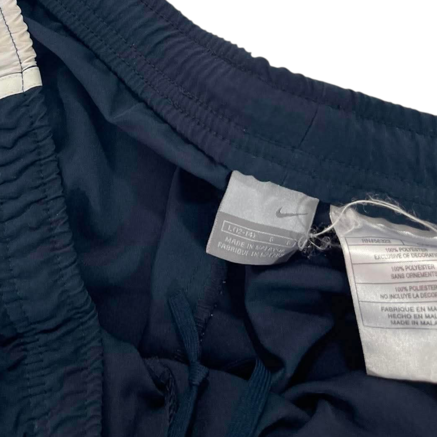 NIKE BLUE & WHITE TRACK PANTS ³ (L)