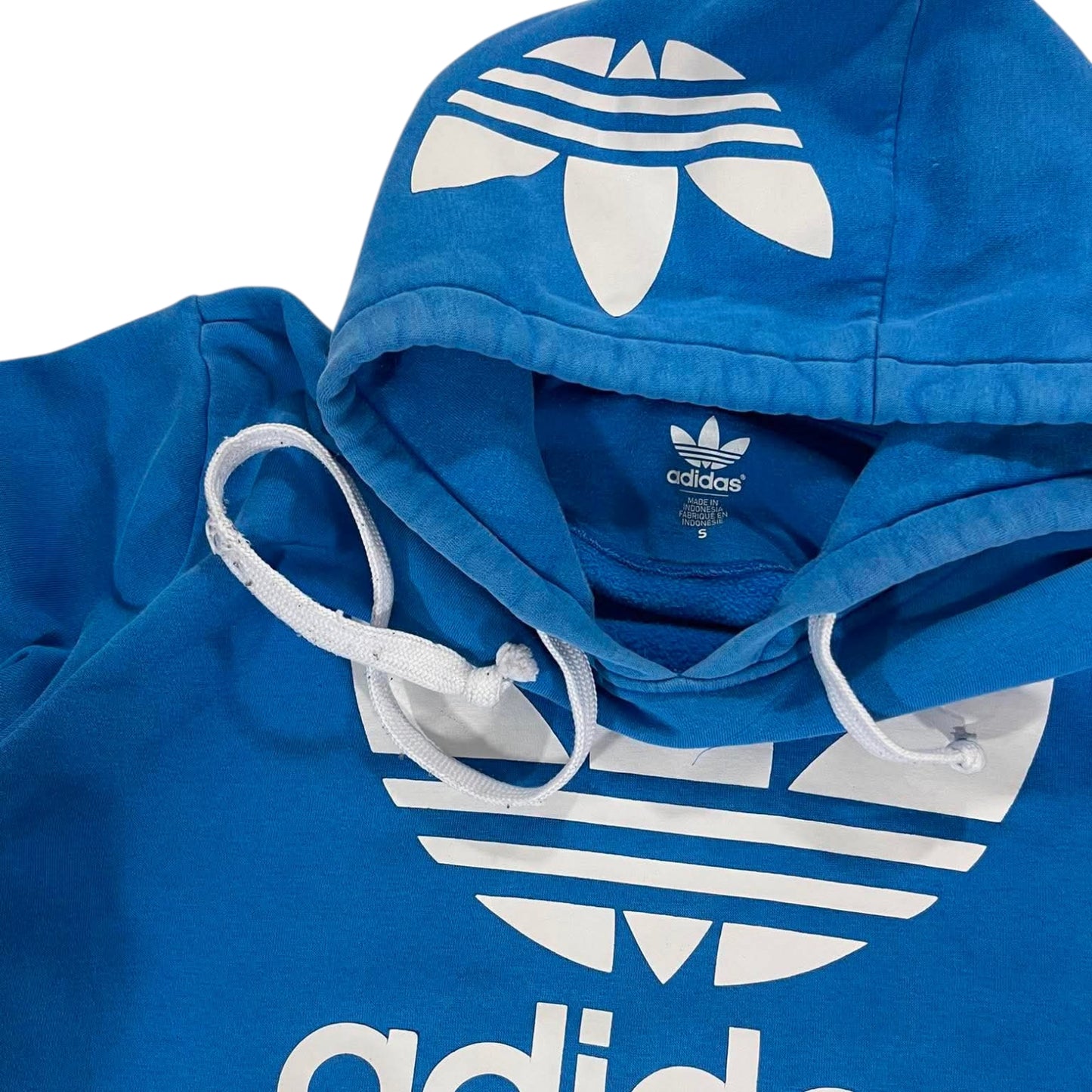 CLASSIC BIG LOGO ADIDAS BLUE HOODIE (M)