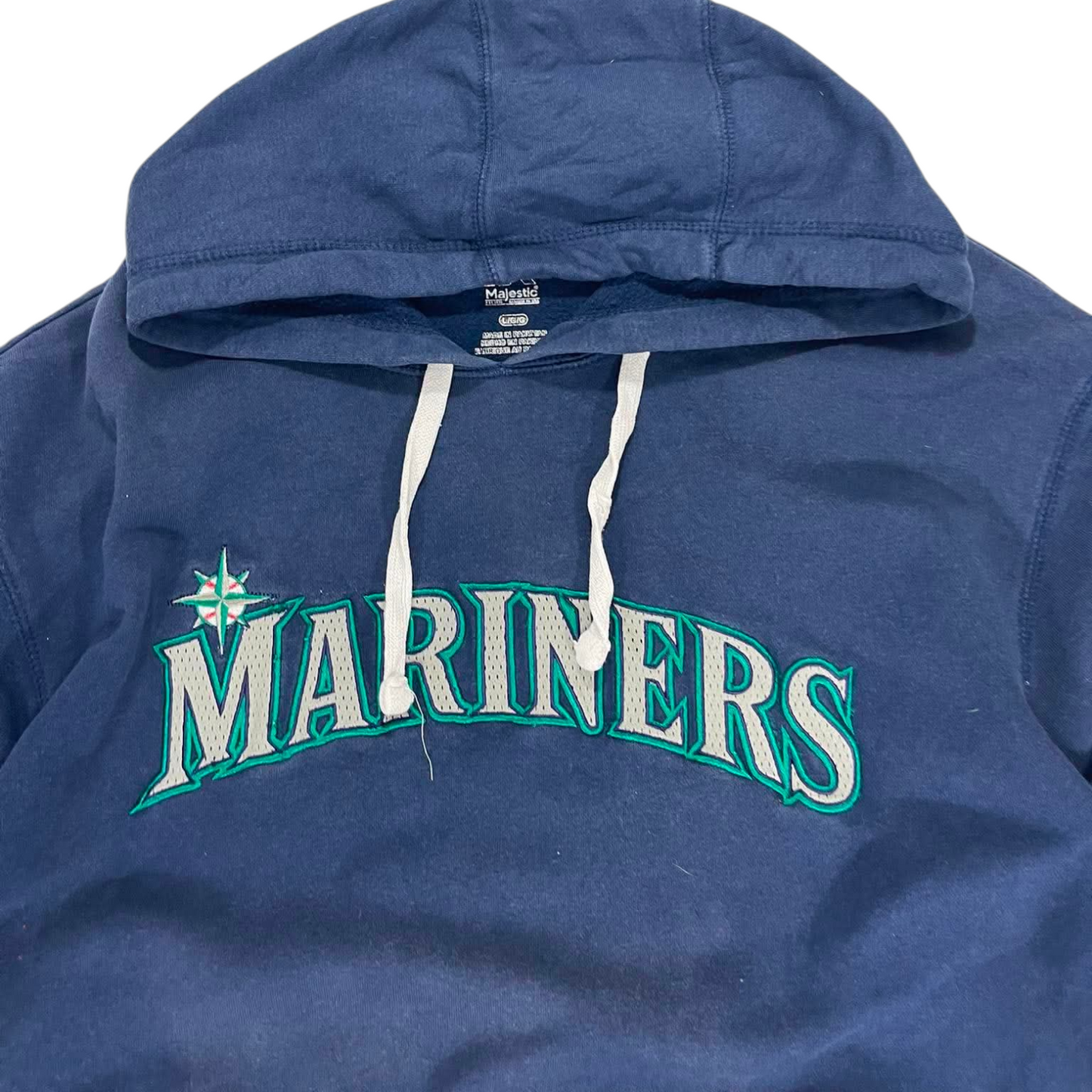 VINTAGE SEATTLE MARINERS NAVY BLUE HOODIE (L)