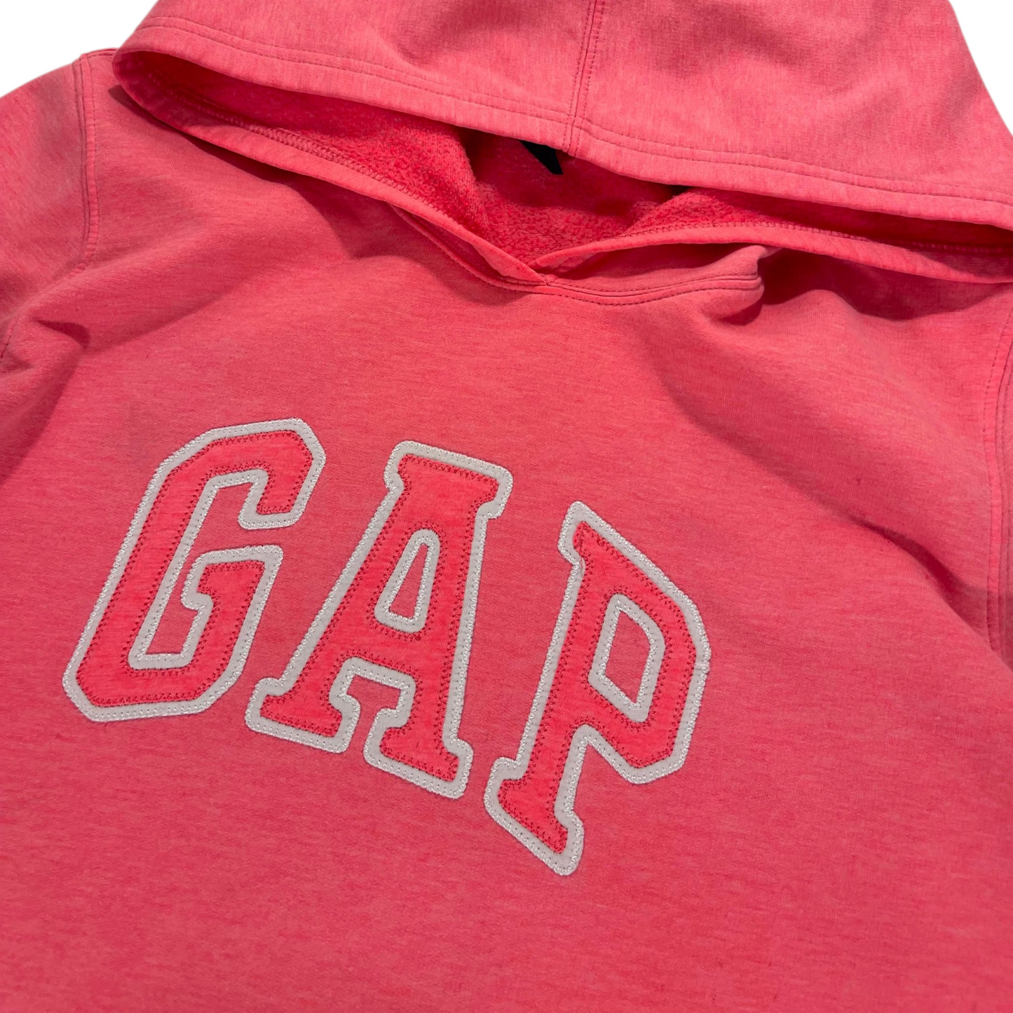 Y2K PINK GAP EMBROIDERED HOODIE (M)