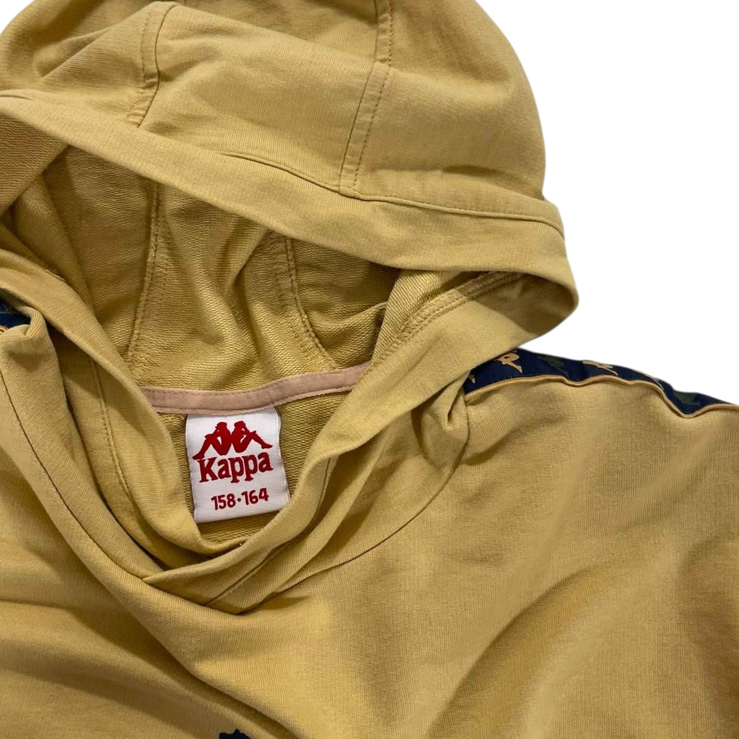 KAPPA MUSTARD AND BLUE HOODIE (M)