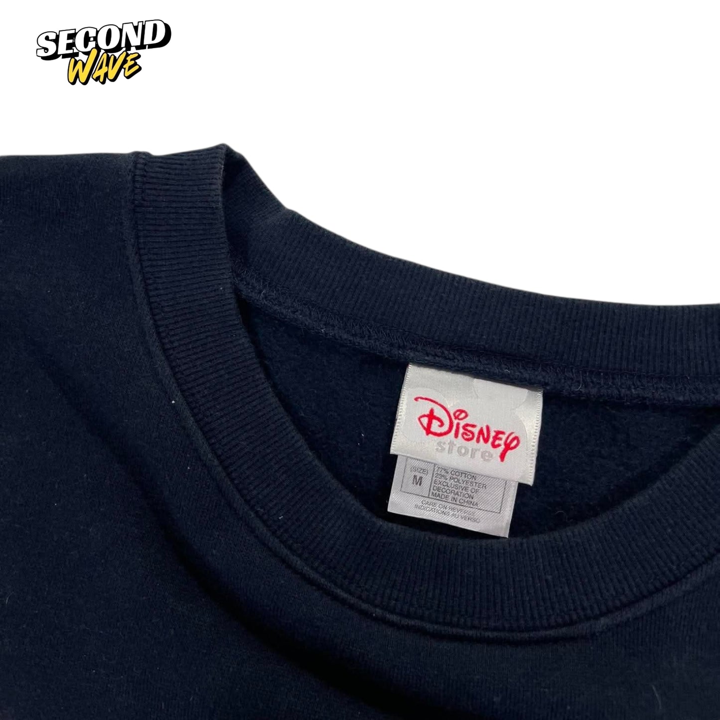 VINTAGE EMBROIDERED DISNEY WINNIE THE POOH NAVY SWEATSHIRT (M)
