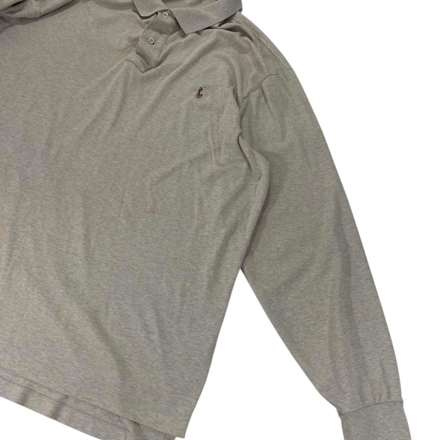 POLO RALPH LAUREN TAN POLO LONG SLEEVE (2XL)