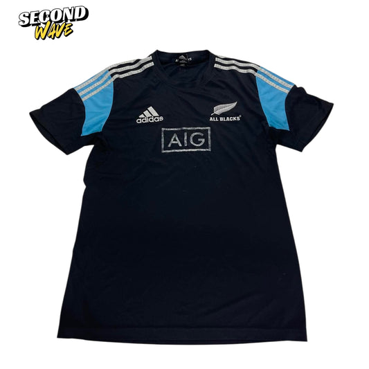 ADIDAS ALL BLACKS RUGBY BLACK T-SHIRT (M)