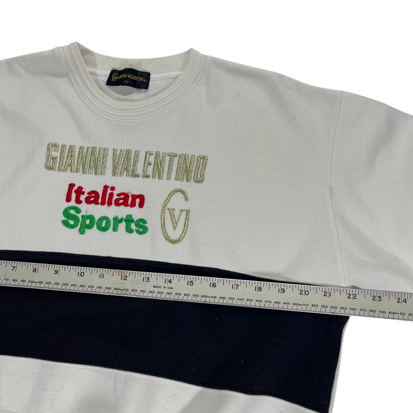 VINTAGE GIANNI VALENTINO WHITE CREWNECK (L)