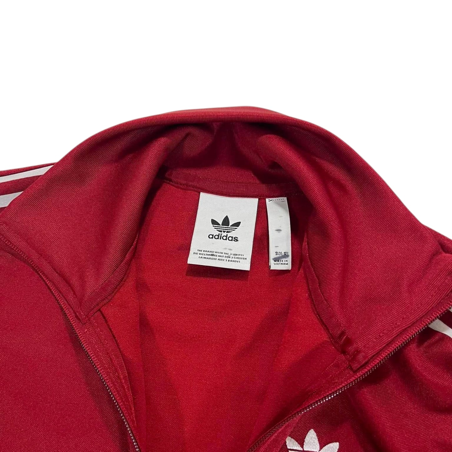 ADIDAS BURGUNDY TRACK JACKET (S)