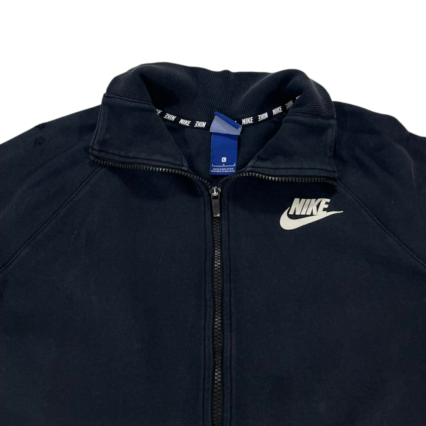 NIKE BLACK ZIP UP SHIRT (L)