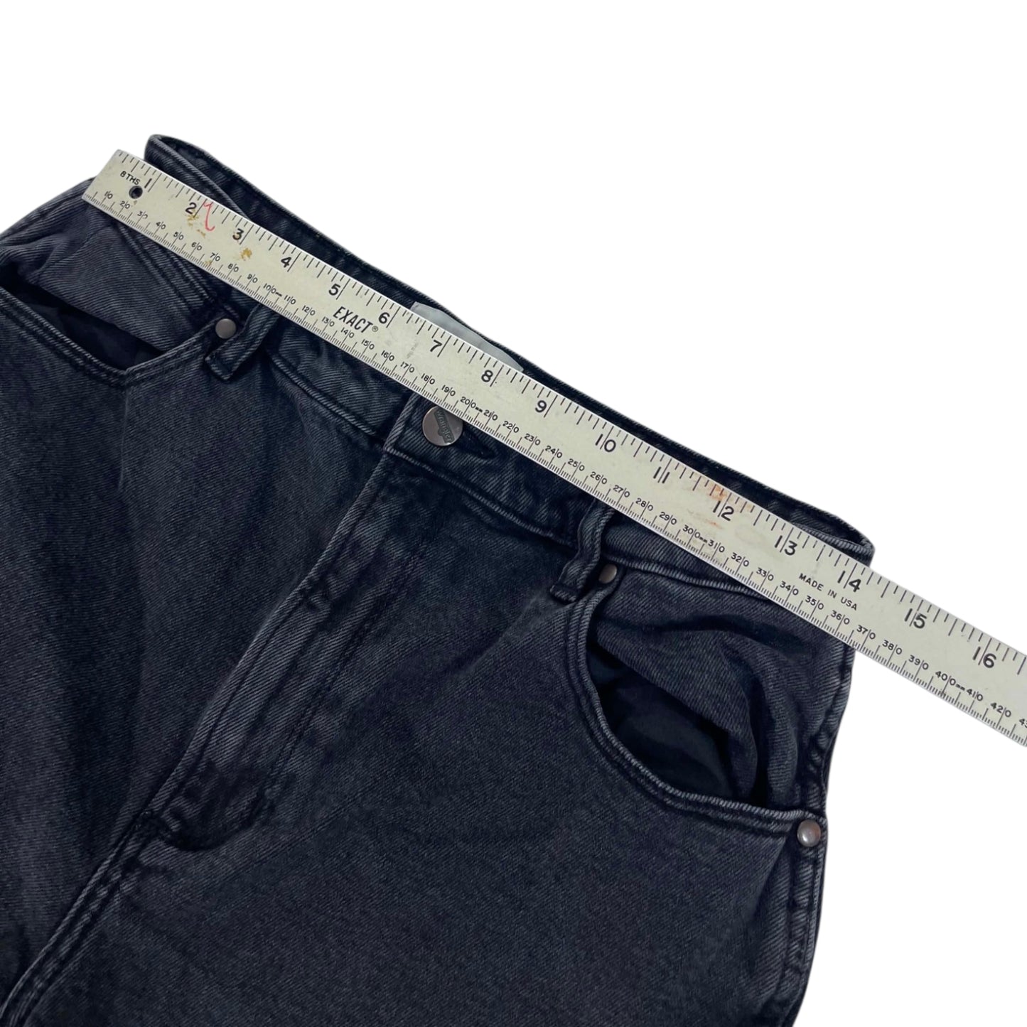 VINTAGE WRANGLER BLACK BOOTSIE JEANS (13)